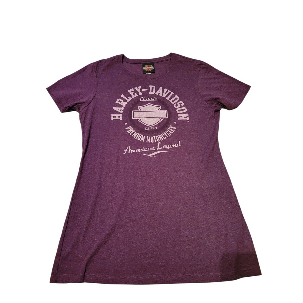 Women's Size Large Harley Davidson Tee T-shirt Black Hills SD Sparkly